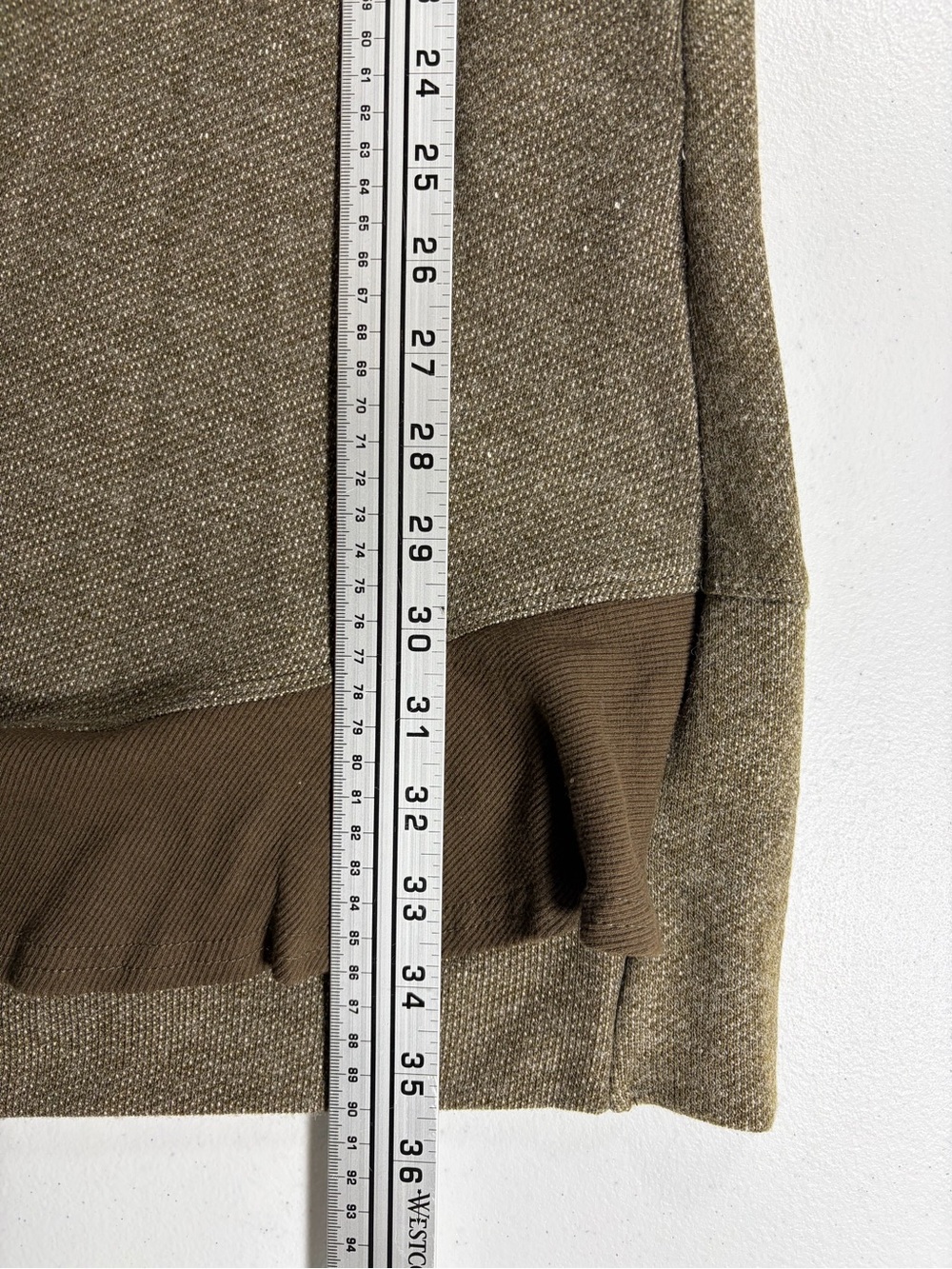 NWT Olive Brown Knit Asymmetrical Dress with POCKETS! (S) - Picture 7 of 8